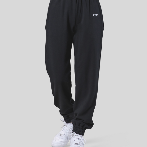 Wide Rib Baggy Sweat Pants - Black – LÝFT