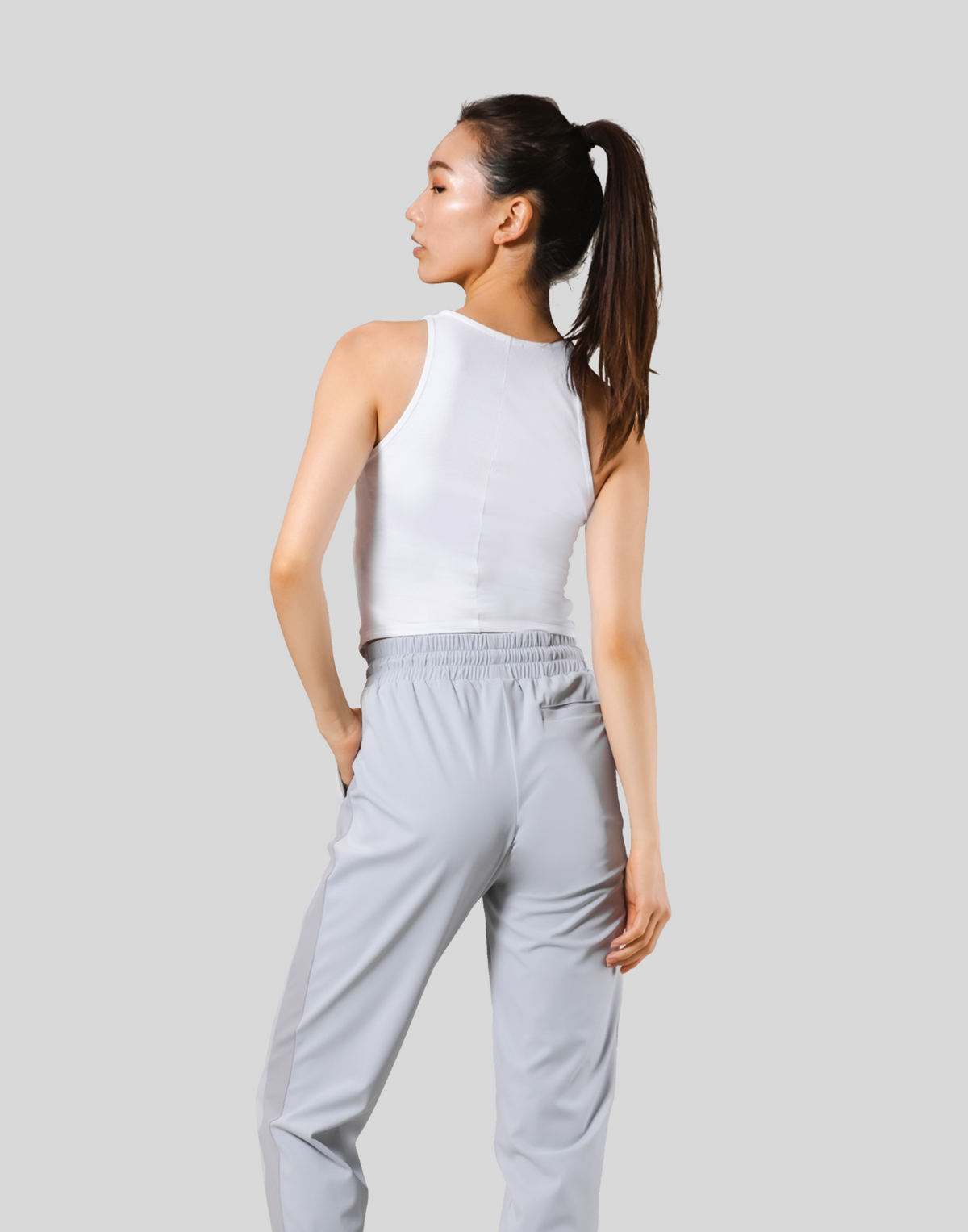 Neck Logo Tanktop - White