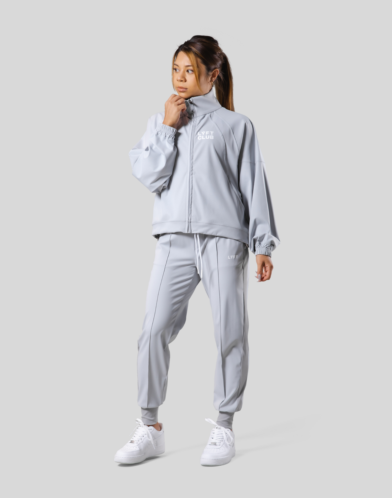 Stretch Wide Track Jacket - Grey – LÝFT