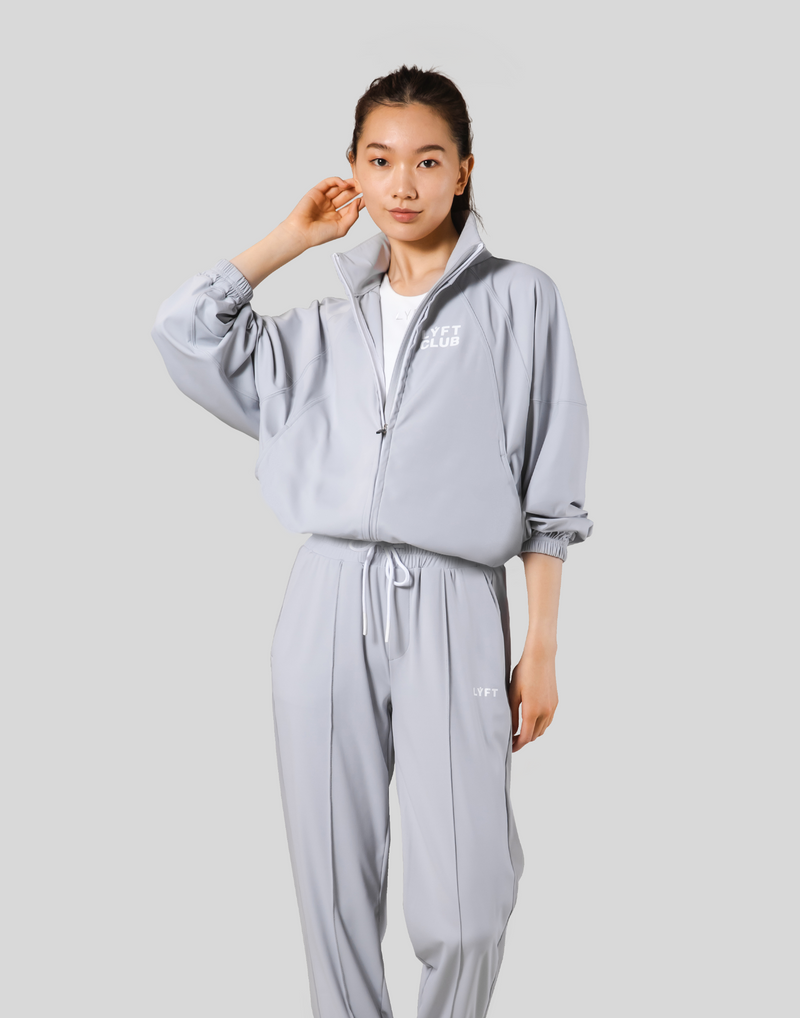 Stretch Wide Track Jacket - Grey – LÝFT Stretch Wide Track Jacket - Grey – LÝFT