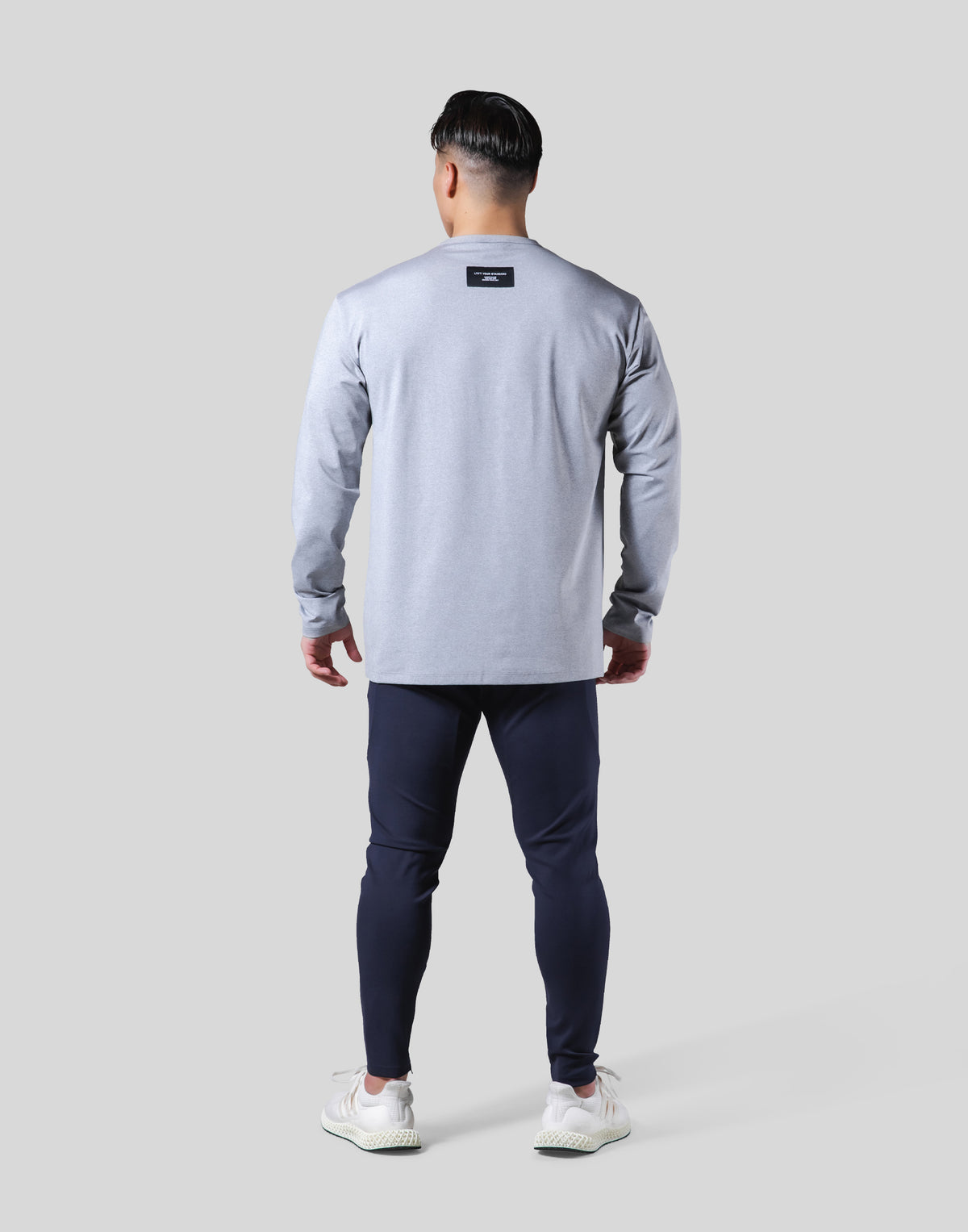 LÝFT Wappen Stretch Long T-Shirt - Grey