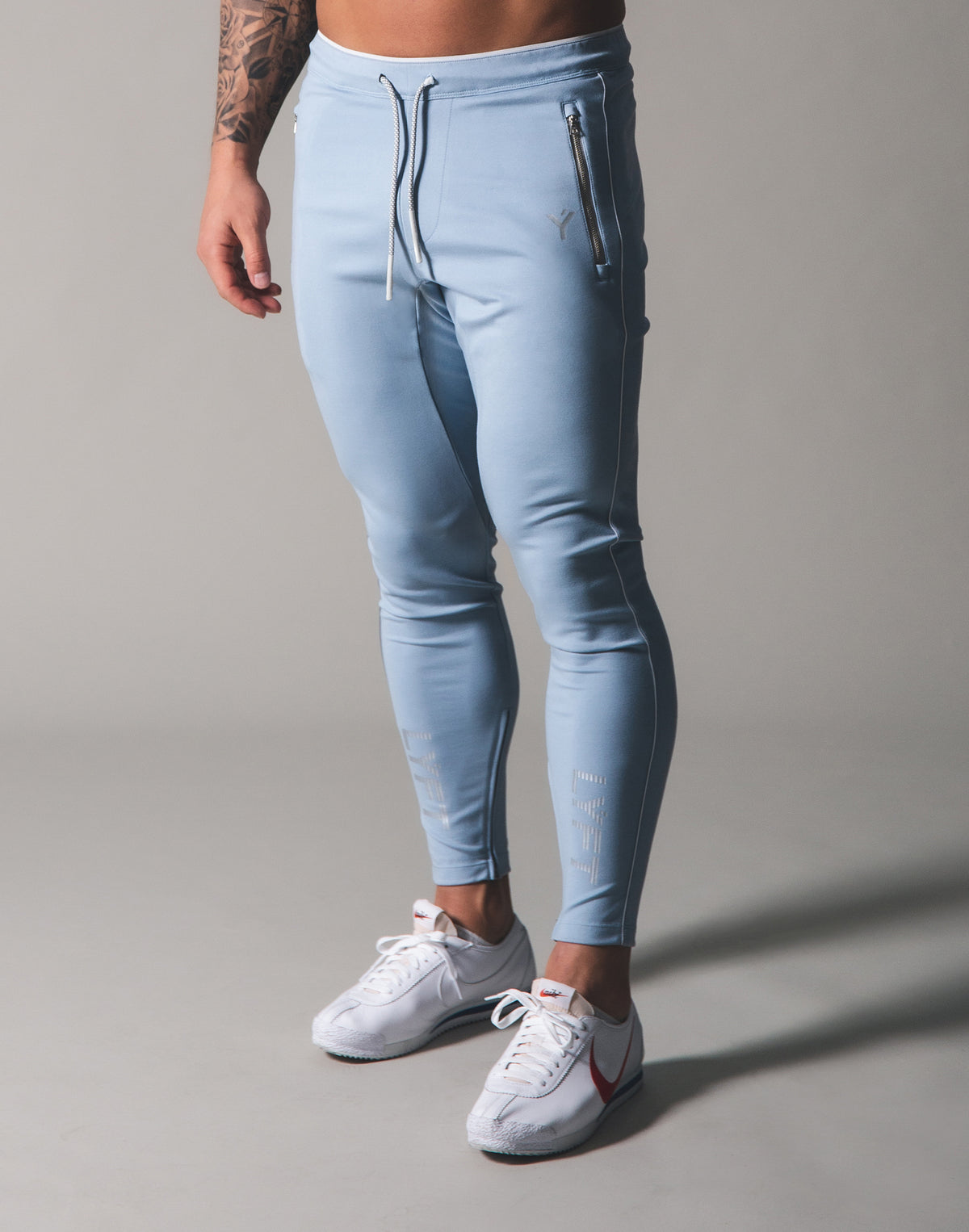 Piping 2Way Stretch Pants - L.Blue