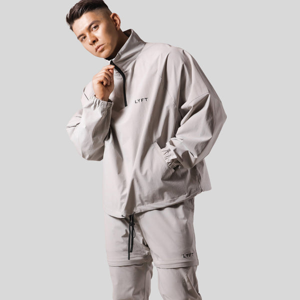 Back Message Half Zip Track Jacket - Grey – LÝFT