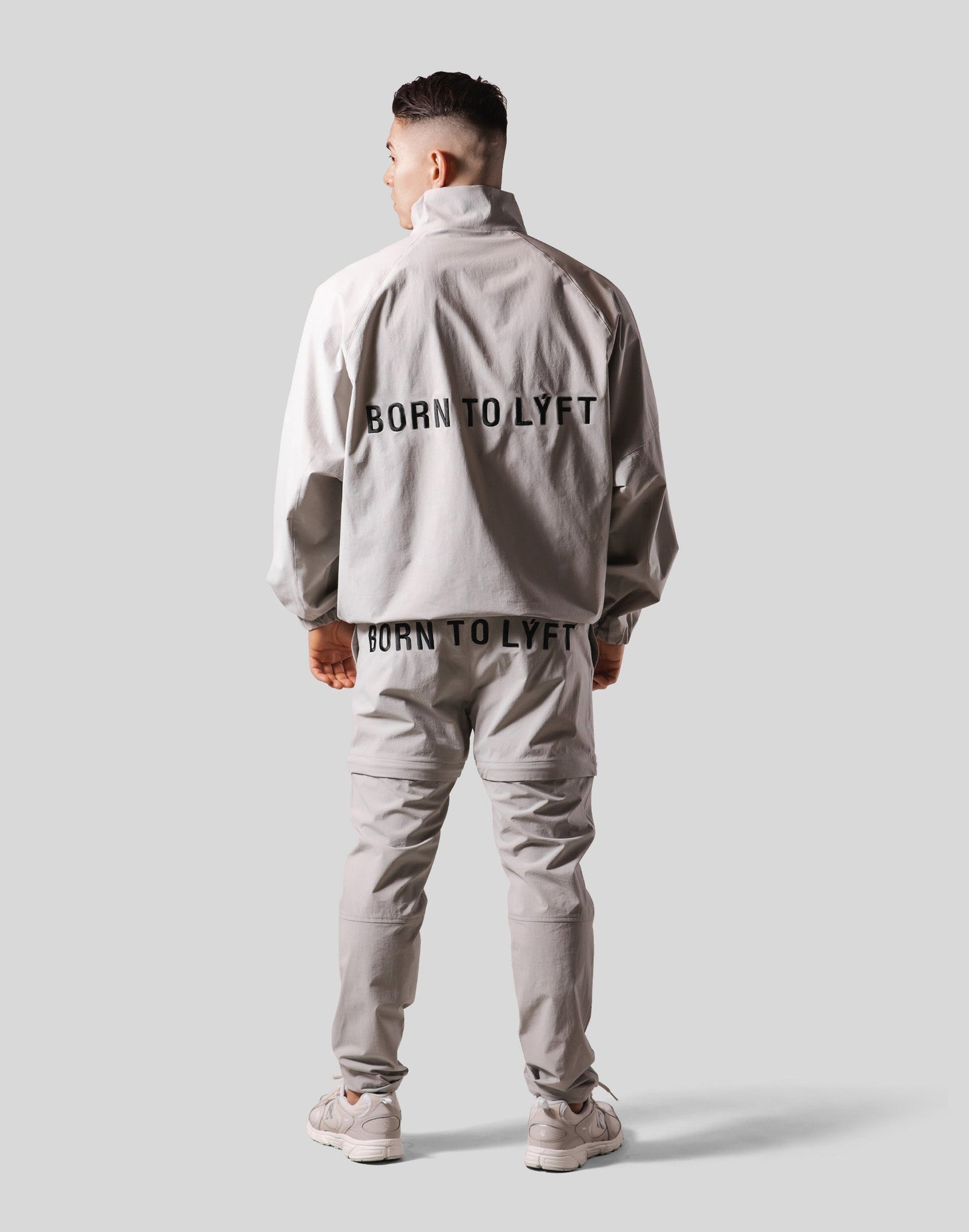 Back Message Half Zip Track Jacket - Grey – LÝFT