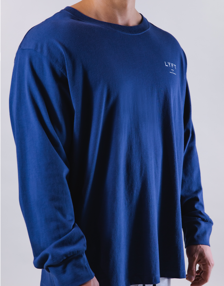 Message Logo Sleeve Long Tee - Navy – LÝFT