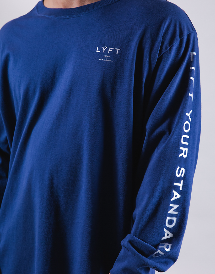 リフト LYFT ネイビー 長袖カットソー L 新品未使用タグ付き Message Logo Sleeve Long Tee - Navy – LÝFT