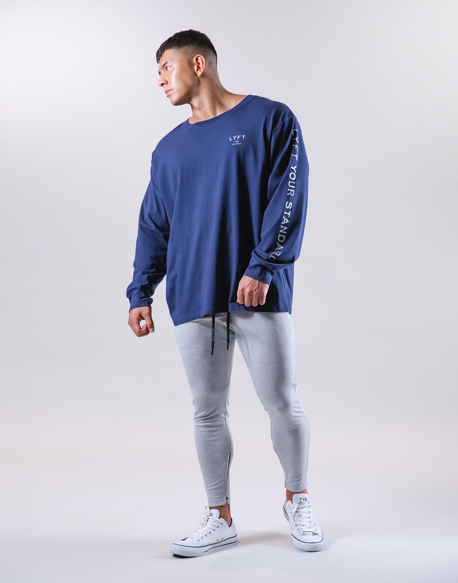 Message Logo Sleeve Long Tee - Navy – LÝFT