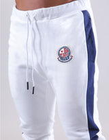 Emblem Bi-Color Line Sweat Pants - White