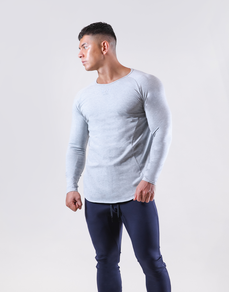 Shape Fit Stretch Long Sleeve T-Shirt - Grey