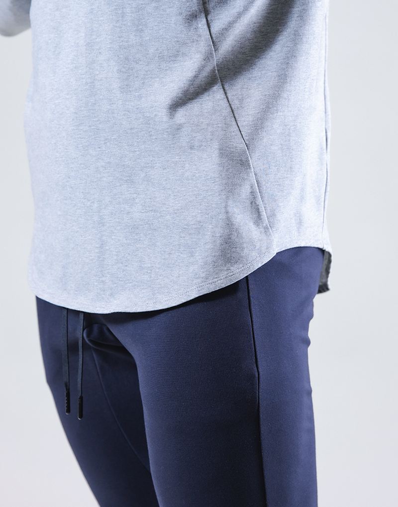 Shape Fit Stretch Long Sleeve T-Shirt - Grey